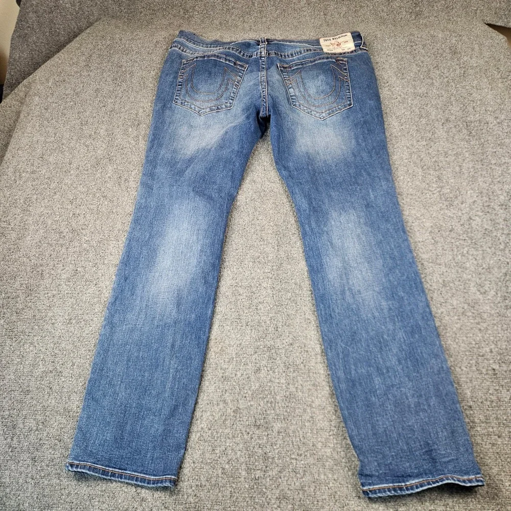 True Religion Rocco Relaxed Skinny Jeans Mens 40x34 Blue Medium Wash Denim